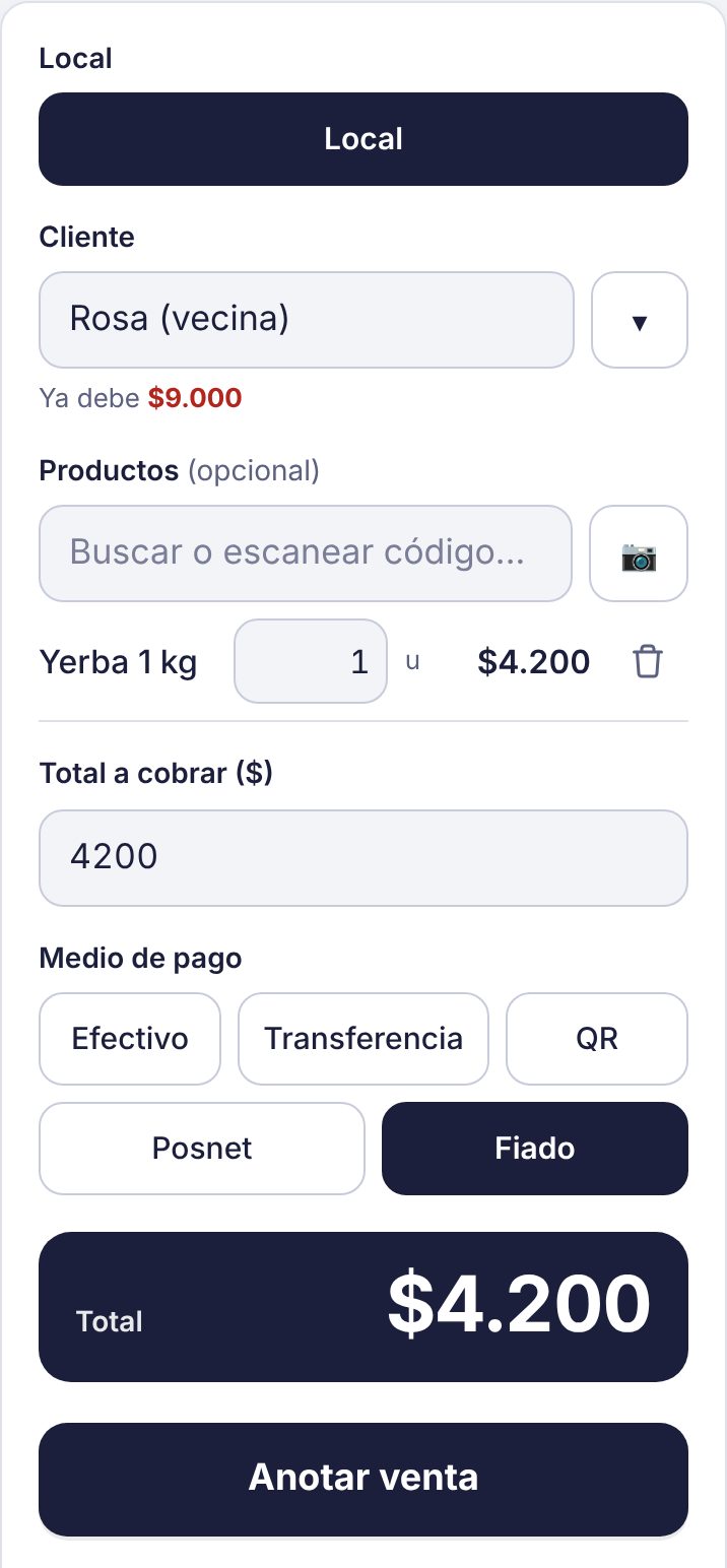 Venta con Fiado como medio de pago, el cliente y lo que ya debe