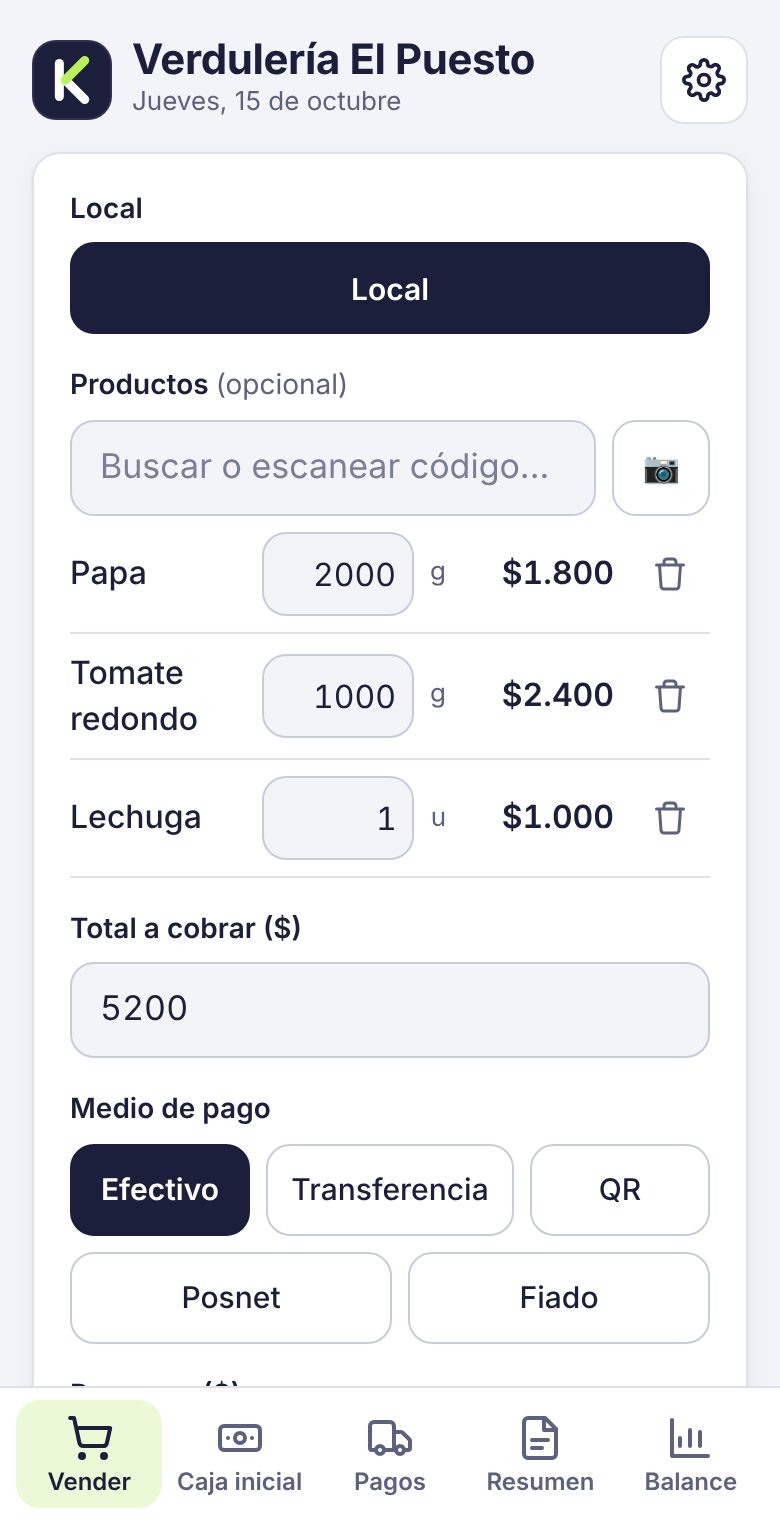 Venta en Kovo de una verdulería: papa y tomate por kilo y lechuga por unidad